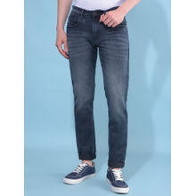 CRIMSOUNE CLUB Mens Navy Blue Cotton Jeans