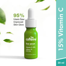 MCaffeine 15% Vitamin C Face Serum for Glowing Skin with Green Tea -Reduces Dark Spots & Depigments