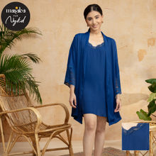 Nykd by Nykaa Satin Robe - Estate Blue NYS072