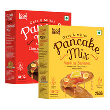 foodstrong Oats & Millets Pancake Mix Combo - Vanilla Banana & Chocolate Banana