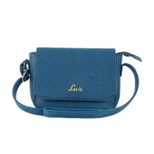 Lavie Women's Emboss Flap Sling Bag Blue (M)