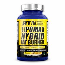 BTN Sports Lipomax Hybrid Fat Burner, Non Caffeine, Natural Weight Loss Supplement