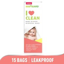 Bodyguard Baby Diaper Disposable Bags, Oxo Biodegradable & Leak-Proof Bags For Discreet Disposal
