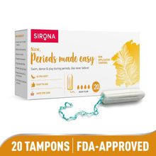 Sirona Fda Approved Non Applicator Tampons For Heavy Flow, Ultra Soft, Safe, & Biodegradable