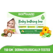 Bodyguard Moisturizing Baby Bathing Soap Bar, PH 5.5, With Oatmeal Powder, Shea Butter & Aloe Vera