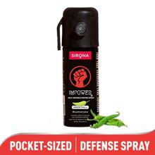 Impower Self Defence Green Chilli Pepper Spray For Women Safety, 100% Non Toxic & Pocket Size