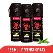Impower Self Defence Green Chilli Pepper Sprays (3) For Women Safety, 100% Non Toxic & Pocket Size