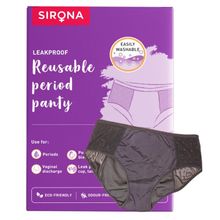 Sirona Reusable Period Panties (2XL), Leak Proof Protection For Periods, Urinary & Vaginal Discharge