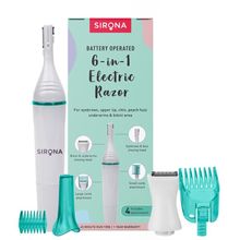 Sirona Electric 6-IN-1 Trimmer for Women for Face- Eyebrows- Upper Lips,Chin- Underarms- and Bikini Area