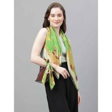 Tossido Green Floral Scarf & Bag Scarf