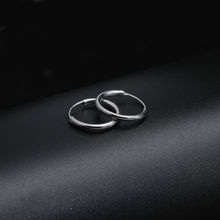 GIVA Sterling Silver Classic Silver Hoop Earrings For Mens