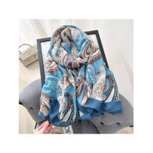 CrossKulture Women Blue Floral Viscose Scarf