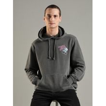 Tommy Hilfiger Black Graphic Regular Fit Cotton Hoodie