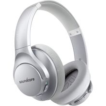 Soundcore Life Q20 with Hybrid Active Noise Cancellation Enabled Bluetooth Headset on Ear Silver
