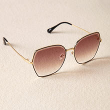 Pipa Bella by Nykaa Fashion Oversized Ombre Brown Square Sunglasses