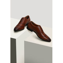Louis Philippe Men Brown Leather Lace Up Brogues
