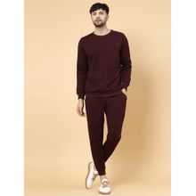 RIGO Men Wine Solid Terry Tracksuit (Set of 2)
