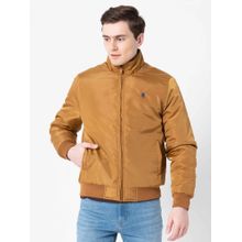 Red Tape Mens Mustard Solid Jacket