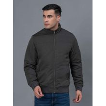 Red Tape Dark Olive Solid Polyester Mens Bomber Jacket