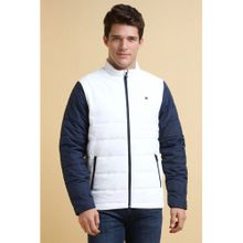 Allen Solly Men White Colorblock Full Sleeves Casual Jacket