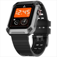 Ambrane Wise Stud Bluetooth Calling Smartwatch with Special Unipair Technology- Black