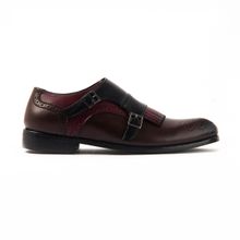 Monkstory Classic Double Monk Straps with Fringes Tricolor