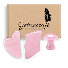 Getmecraft Rose Quartz, Mushroom And Teeth Eadge Gua Sha Mas...