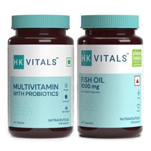 HealthKart HK Vitals Multivitamin With Probiotics Tablets & Fish Oil Capsules