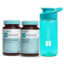 HealthKart HK Vitals Fish Oil & Multivitamin Combo With Sipper