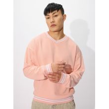 The Souled Store Nude Pink Men Oversized Sweatshirt