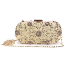 The Purple Sack Exquisite Gold Clutch