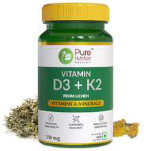 Pure Nutrition Vitamin D3 + K2 Supplement for Strong Bones