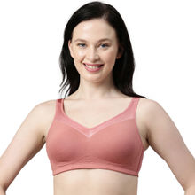 Enamor Full Support Super Lift Non Padded Wirefree Full Coverage Cotton Minimizer Bra A112