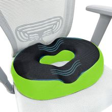 SLEEPSIA Cool Gel Memory Foam Donut Pillow - Lower Back Seat Cushion