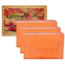Greenviv Natural Rose Soap Pack of 3