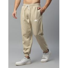 AESTHETIC NATION Oversized Luxe Joggers Beige