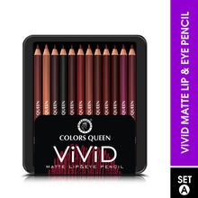 Colors Queen Vivid Matte 12 Lip & Eyeliner Pencil