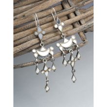 Neeta Boochra These Earring Are Handcrafted In Silver With White Mirror Glass