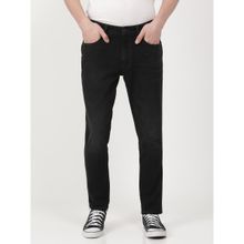 Wrangler Men Bostin Cropped Black Jeans (Slim)