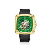 Alexandre Christie Maharaja Luxe Men Analog Square Leather Green Watch-6577MALGPGN (M)