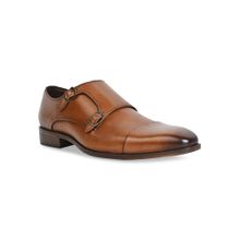 Imperio Tan Men Leather Formal Double Monk Straps