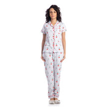Nite Flite Women's Sweet Cherry Cotton Pyjama Set - Grey