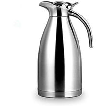 FNS Stainless Steel Coffee Thermos Carafe, Double Walled Vacuum Flask, Beverage Dispenser (1 Ltr)