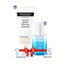 Neutrogena Gentle Cleanser and Hyaluronic Acid Serum Combo
