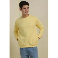 Allen Solly Men Yellow Crew Neck Full Sleeves Casual Sweatshirt