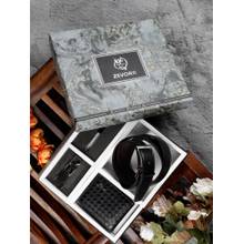 ZEVORA Men Gift Set With Reversible Black Belt With Wallet Pen & Keychain