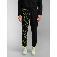 KAZO One Side Printed Men Joggers Black