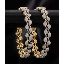 Youbella Jewellery American Diamond Gold Plated Bangles
