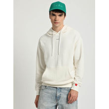 THE BEAR HOUSE Men White Printed Relaxed Fit Hoodie