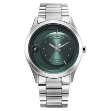 Fastrack Green Round Dial Stainless Steel Strap Watch For Men- 3317SM03 (M)